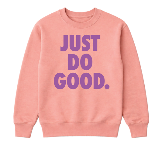 Just Do Good Crew Neck - Purple Graphic
