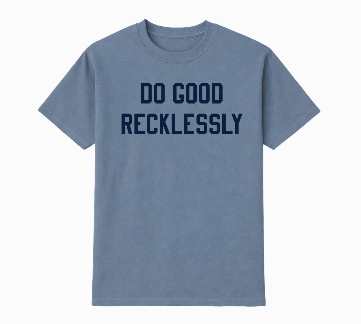 Collegiate Block Tee - Navy Graphic