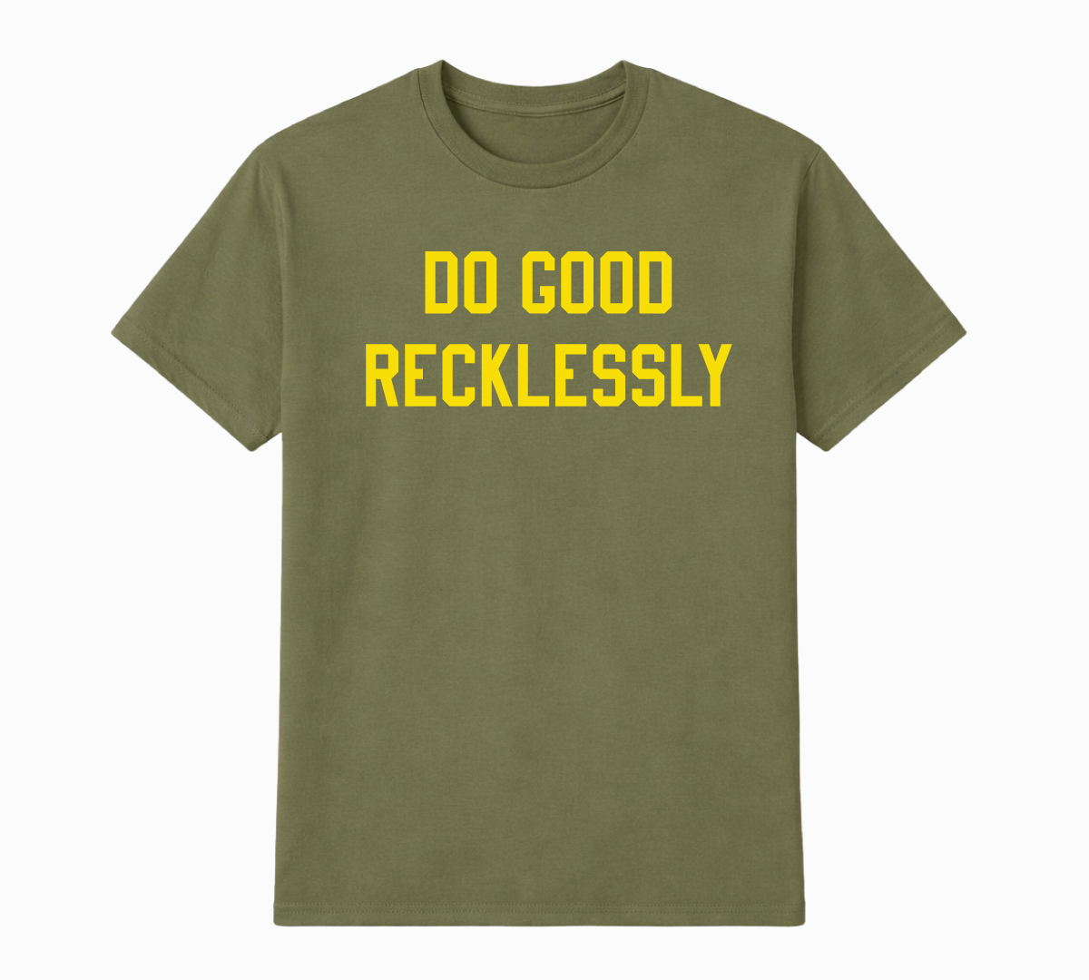Collegiate Block Tee - Yellow Graphic