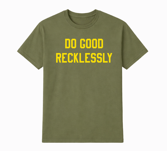 Collegiate Block Tee - Yellow Graphic