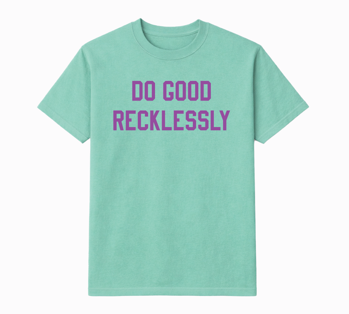 Collegiate Block Tee - Purple Graphic