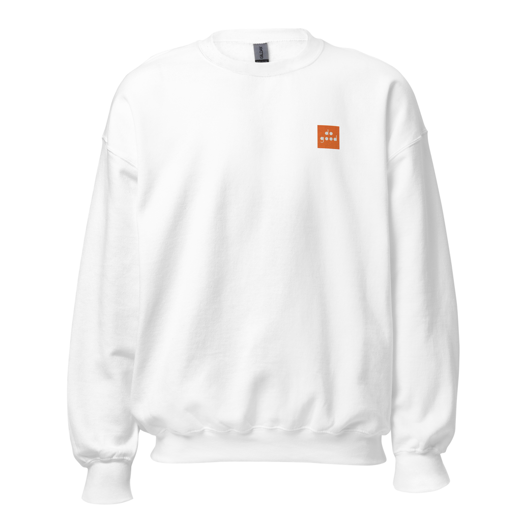 Do Good Sweater - Orange and White Logo